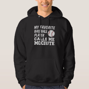 Moletom Jogador de beisebol favorito me chama de Mociute l