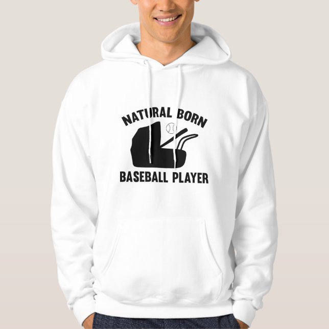 Moletom Jogador de beisebol Nascer natural (Frente)