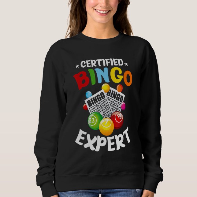 Moletom Jogador de Bingo Jogando Jogo - Diversão Certifica (Frente)
