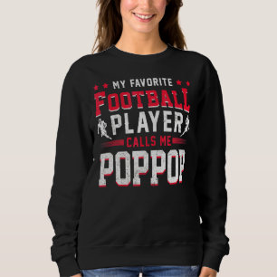 Moletom Jogador de futebol americano fã desportivo Poppop,