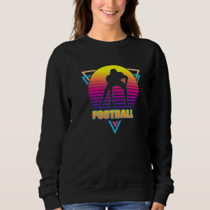 Moletom Jogador de futebol americano Vintage Retro 80s Est
