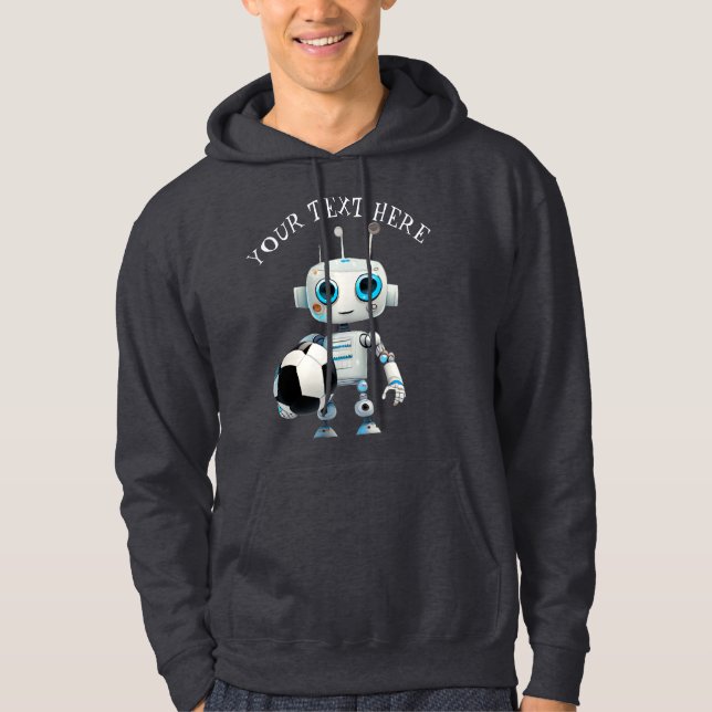 Moletom Jogador de futebol Cyborg, Cute Robot (Frente)