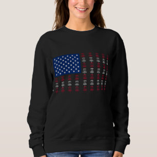 Moletom Jogador de Golfe do American Flag Disc Homens Mulh