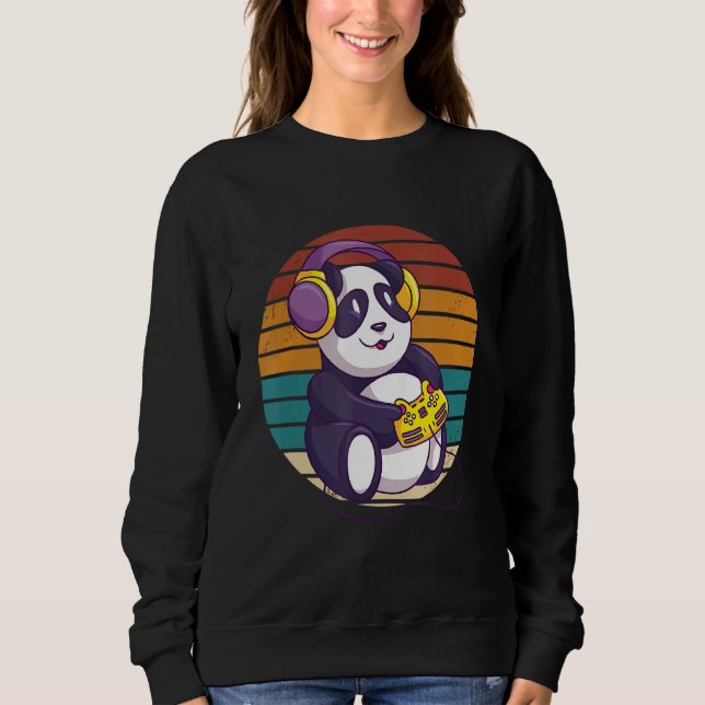 Moletom Jogador De Panda Para Jogos De Panda Para Panda 1 (Frente)