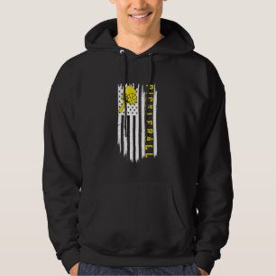 Moletom Jogador de Pickleball Design, US Flag Vintage, Fun