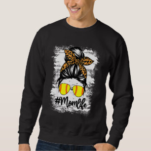 Moletom Jogador de Softball Sangrento Mãe Vida Leopardo Me