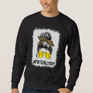 Moletom Jogador de Softball Sangrento Mãe Vida Leopardo Me