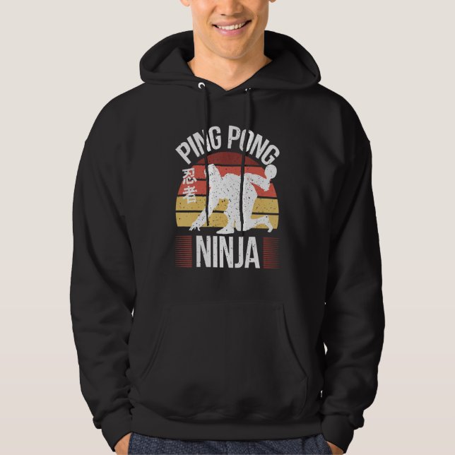 Moletom Jogador de Tênis de Mesa  Ninja de Ping Pong  Ping (Frente)