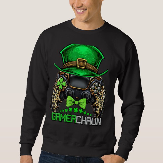 Moletom Jogador de Vídeo Leprechaun Gamers Rua Patrick S D (Frente)