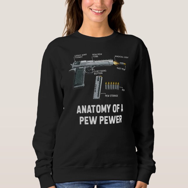 Moletom Jogador Gun Geek Arma de Anatomia de Pew (Frente)