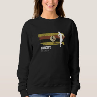 Moletom Jogadora de Rugby Feminina Bandeira Uganda Esporte