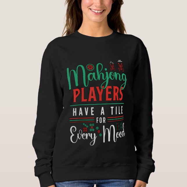 Moletom Jogadores De Mahjong Têm Azulejo Para Cada Jogo De (Frente)