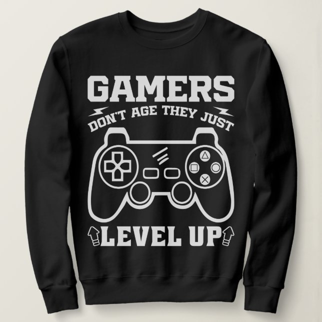 Moletom Jogadores não envelhecem, eles simplesmente aument (Frente do Design)