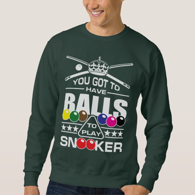 Moletom Jogadores Snooker, Bolas Snooker T-Shirt (Frente)