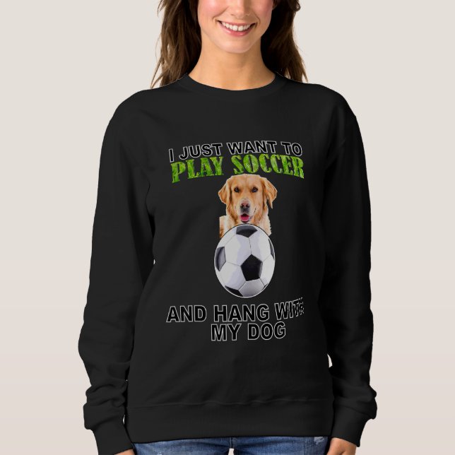 Moletom Jogar futebol enforcado com Ouro de cachorro para  (Frente)