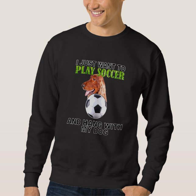 Moletom Jogar Futebol Hang W Dog Irish Setter (Frente)
