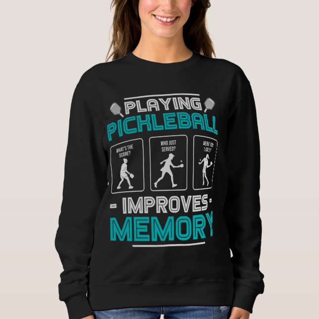 Moletom Jogar Pickleball Melhora A Memória De Forma Engraç (Frente)