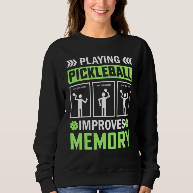 Moletom Jogar Pickleball Melhora A Memória Pickleball (Frente)