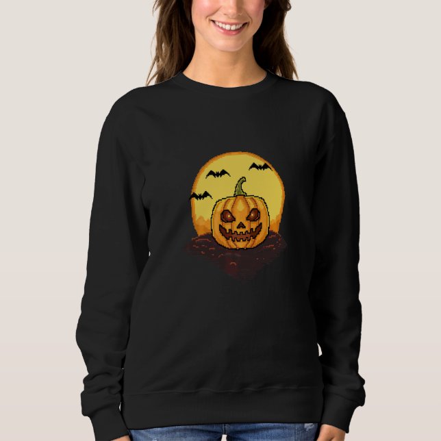 Moletom Jogo de Arcade Retro Anos 80 8 Bits Halloween Abób (Frente)