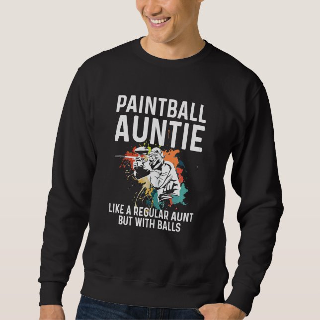 Moletom Jogo De Paintball Para Uma Tia Paintball (Frente)