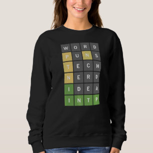 Moletom Jogo De Quebra-cabeça Do Word Nerdy Para Nerd Do W