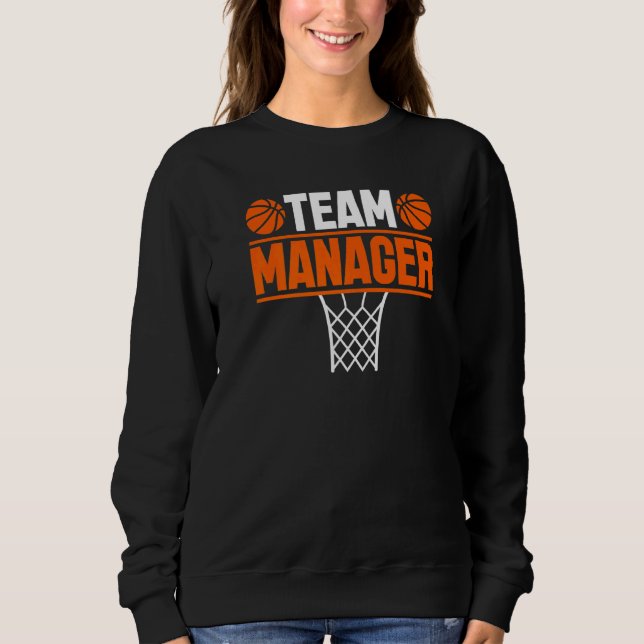 Moletom Jogo Desportivo do Gerente de Equipe de Basquete (Frente)