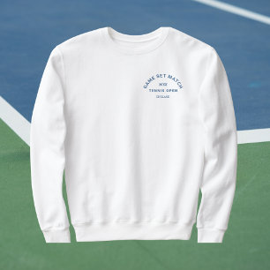 Moletom Jogo Set Match Blue Crest  Ténis Feminino Branco