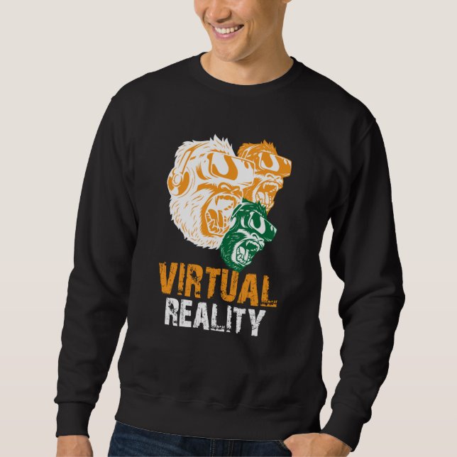 Moletom Jogos de Realidade Virtual VR Jogos Jogador Macaco (Frente)