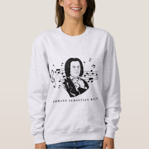 Moletom Johann Sebastian Bach Portrait e Bust com Notes