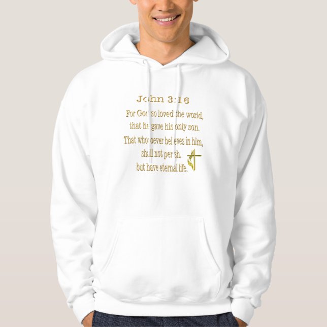 Moletom John 3:16 t-shirt cristã (Frente)
