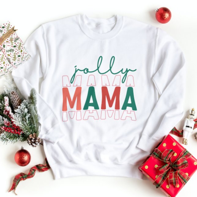 Moletom Jolly Mama Sweatshirt Winter Holiday (Criador carregado)