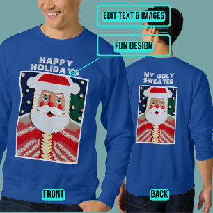 Moletom Jolly Papai noel Ugly Holiday "Sweater"