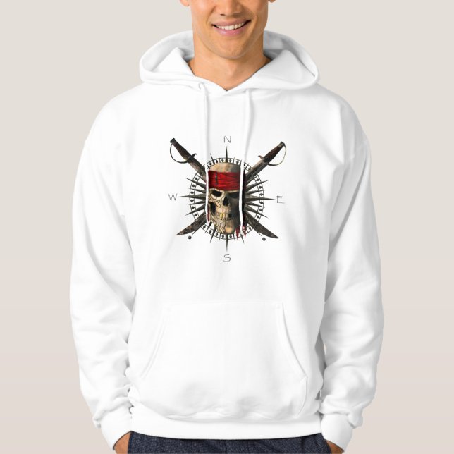 Moletom Jolly Roger Pirate Skull e Swords Pirate Compass (Frente)