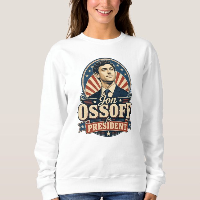 Moletom Jon Ossoff Presidente Vintage Político  (Frente)