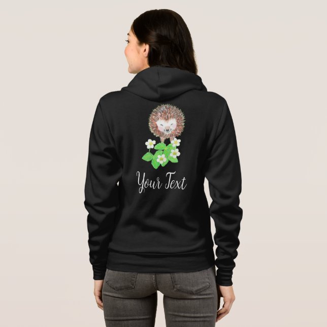 Moletom Jovem Flores De Morango Personalizadas (Parte Traseira Completa)