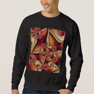 Moletom Joy Abstrato Red Orange Fantasy Fractal
