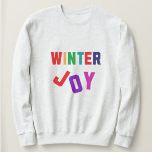 Moletom Joy de inverno - Letras Coloridas Cozinhas