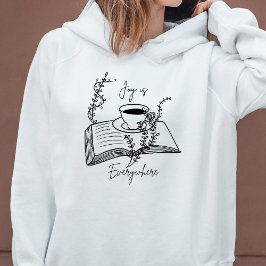 Moletom Joy está em todo lugar café e livro
