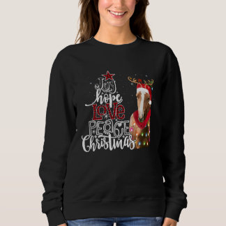 Moletom Joy Hope Love Peace Christmas Horse Santa Reideer 