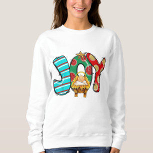 Moletom Joy Manger Scense Peace Love Miracle Baby Jesus Ch