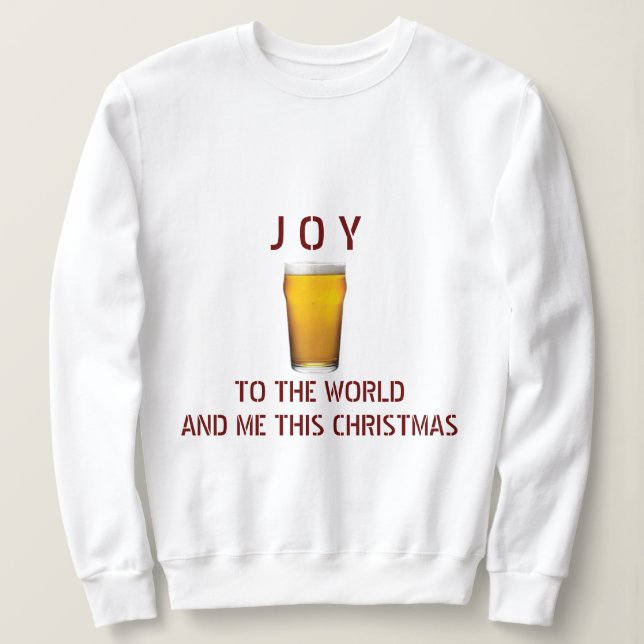 MOLETOM **JOY TO THE WORLD AND ME** CHRISTMAS HUMOR (Frente do Design)