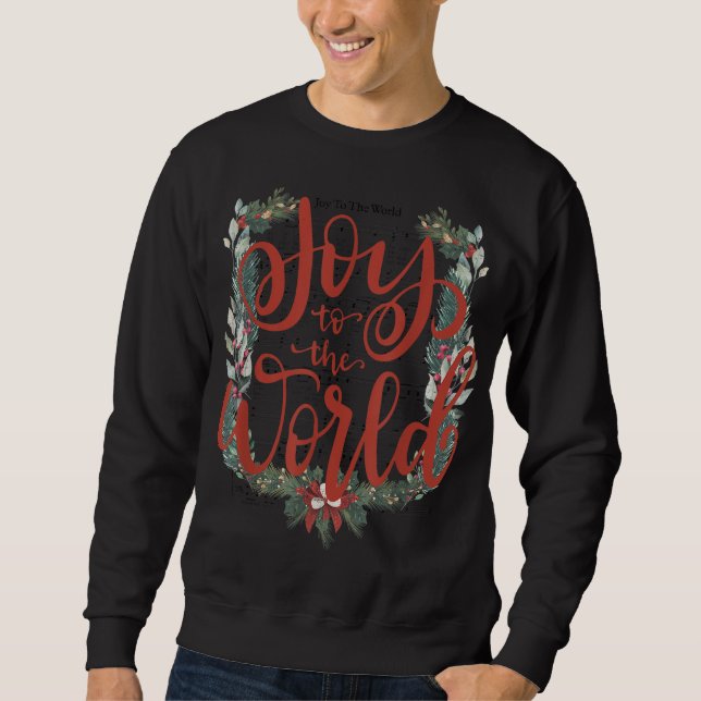 Moletom Joy-To-The-World Christian Christmas Jesus Birth M (Frente)