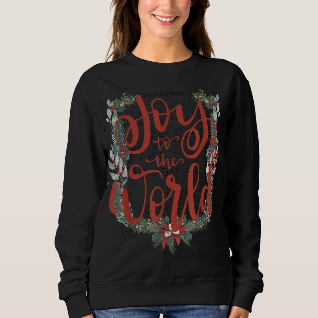 Moletom Joy-To-The-World Christian Christmas Jesus Birth M (Frente)