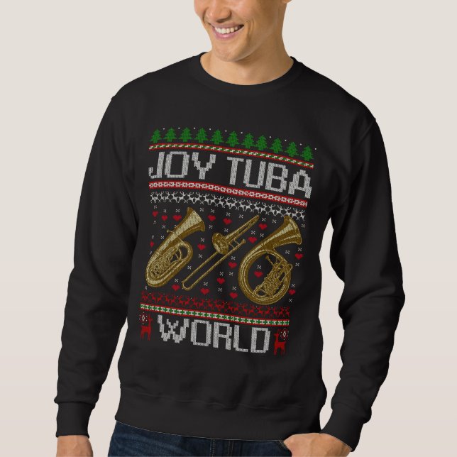 Moletom Joy Tuba World Music Lover Ugly Tuba Christmas (Frente)