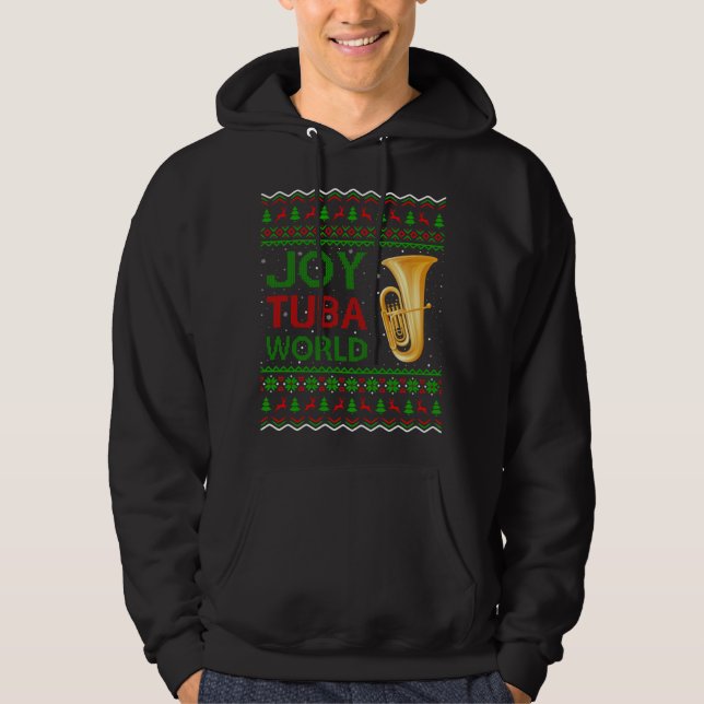 Moletom Joy Tuba World Music Lover Xmas Gift Ugly Tuba Chr (Frente)