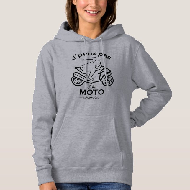 Moletom J'peux pas j'ai moto (Frente)