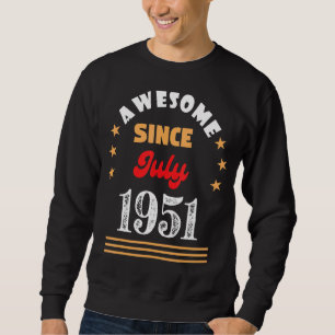 Moletom Julho De 1951 Aniversário Espetacular Desde 1951 J
