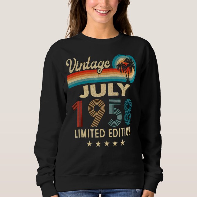 Moletom Julho de 1958 64th Birthday Vintage (Frente)