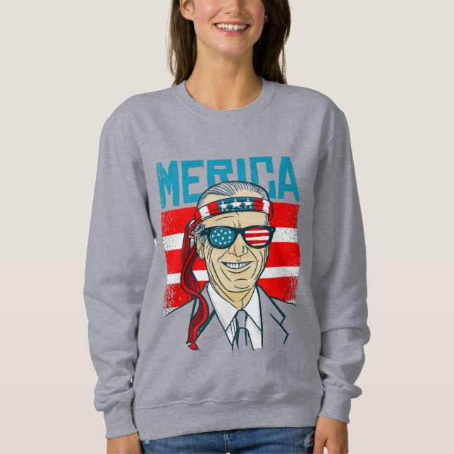 Moletom july 4th president biden merica usa (Frente)