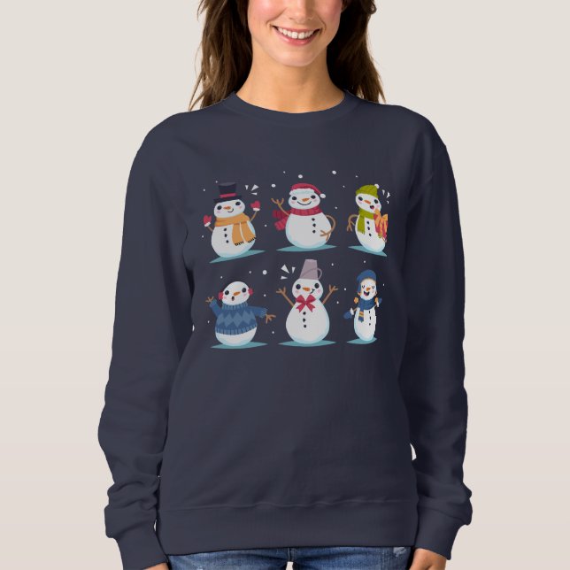 Moletom Jumper doce de Natal de Snowman (Frente)